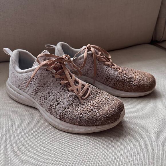 APL Women's Techloom Pro Rose Gold Ombre Running Sneakers Size 10 - Picture 2 of 11